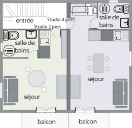 Plan Studio 2 et 3